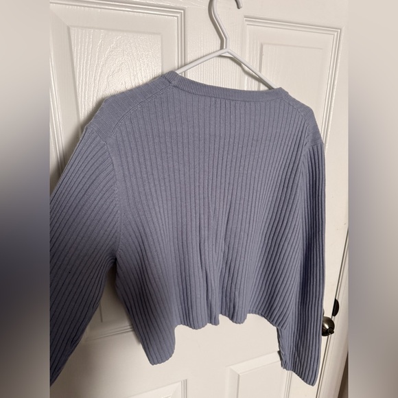 Aritzia Babaton | New Nathaniel Cropped Sweater in Aleutian Blue | Size Large - Picture 7 of 11